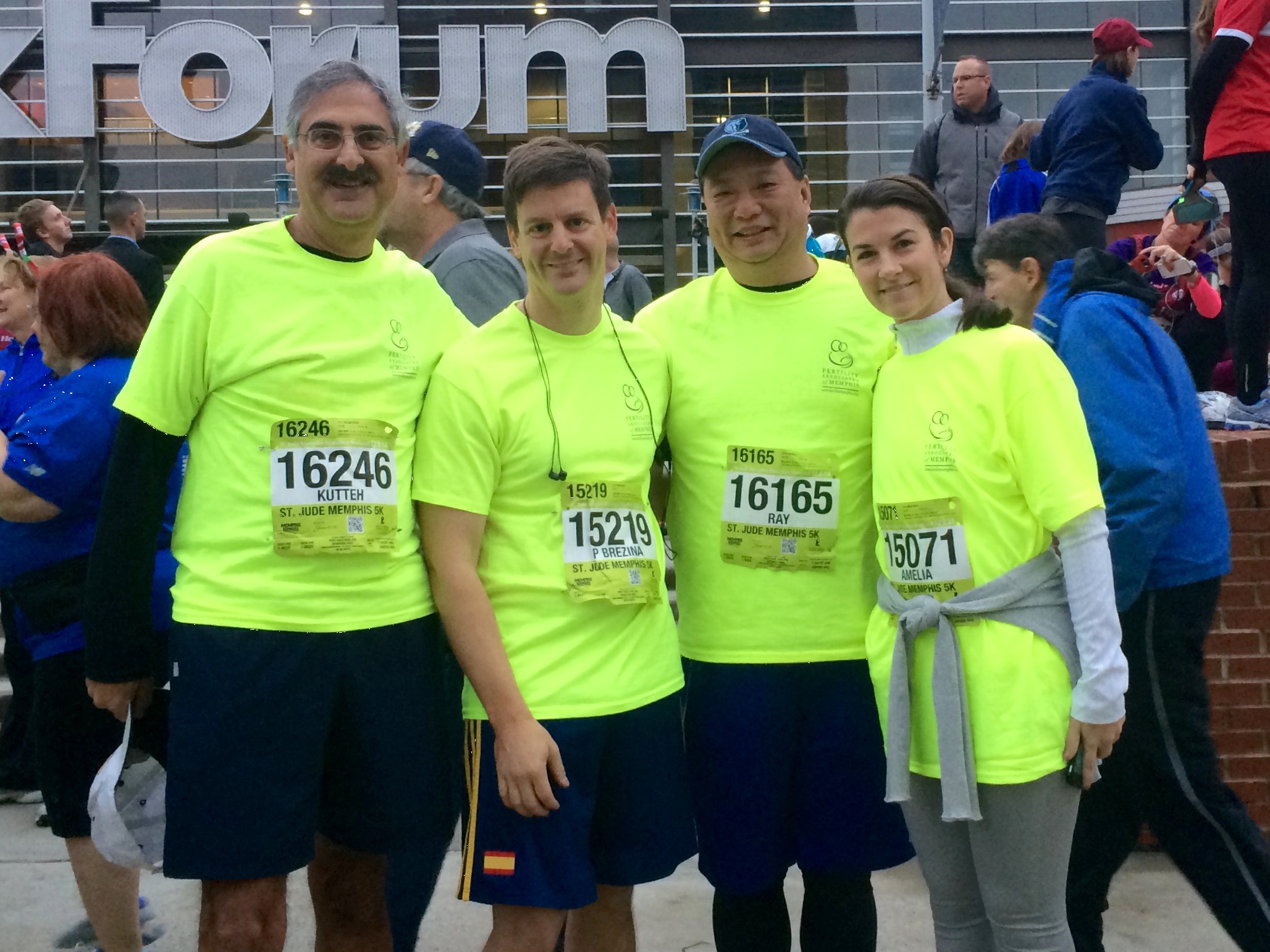 The four doctors at Fertility Associates of Memphis before the St. Jude 5K